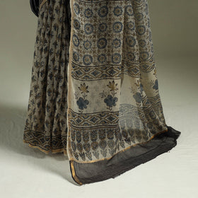 Kutch ajrakh hand block print natural dyed kota doria