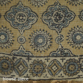 Kutch ajrakh hand block print natural dyed kota doria