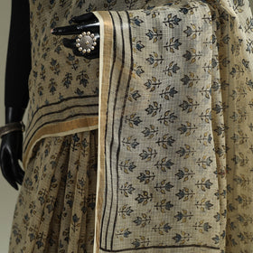Kutch ajrakh hand block print natural dyed kota doria