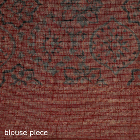 Kutch ajrakh hand block print natural dyed kota doria