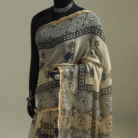 Kutch ajrakh hand block print natural dyed kota doria