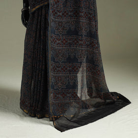 Kutch ajrakh hand block print natural dyed kota doria