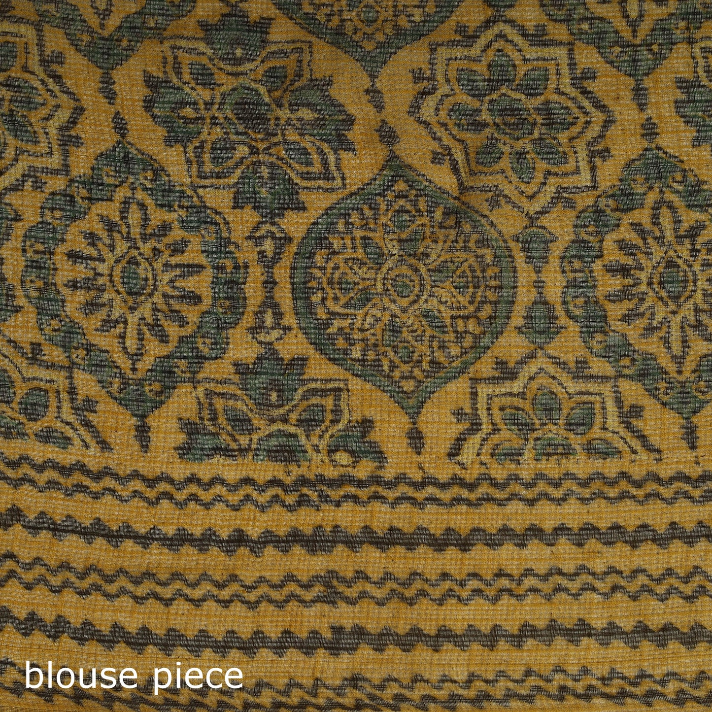 Kutch ajrakh hand block print natural dyed kota doria