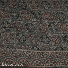 Kutch ajrakh hand block print natural dyed kota doria