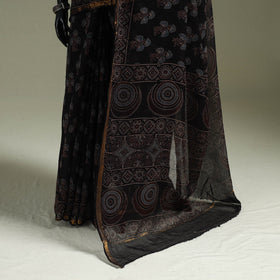 Kutch ajrakh hand block print natural dyed kota doria