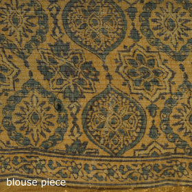 Kutch ajrakh hand block print natural dyed kota doria