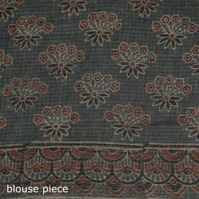 Kutch ajrakh hand block print natural dyed kota doria
