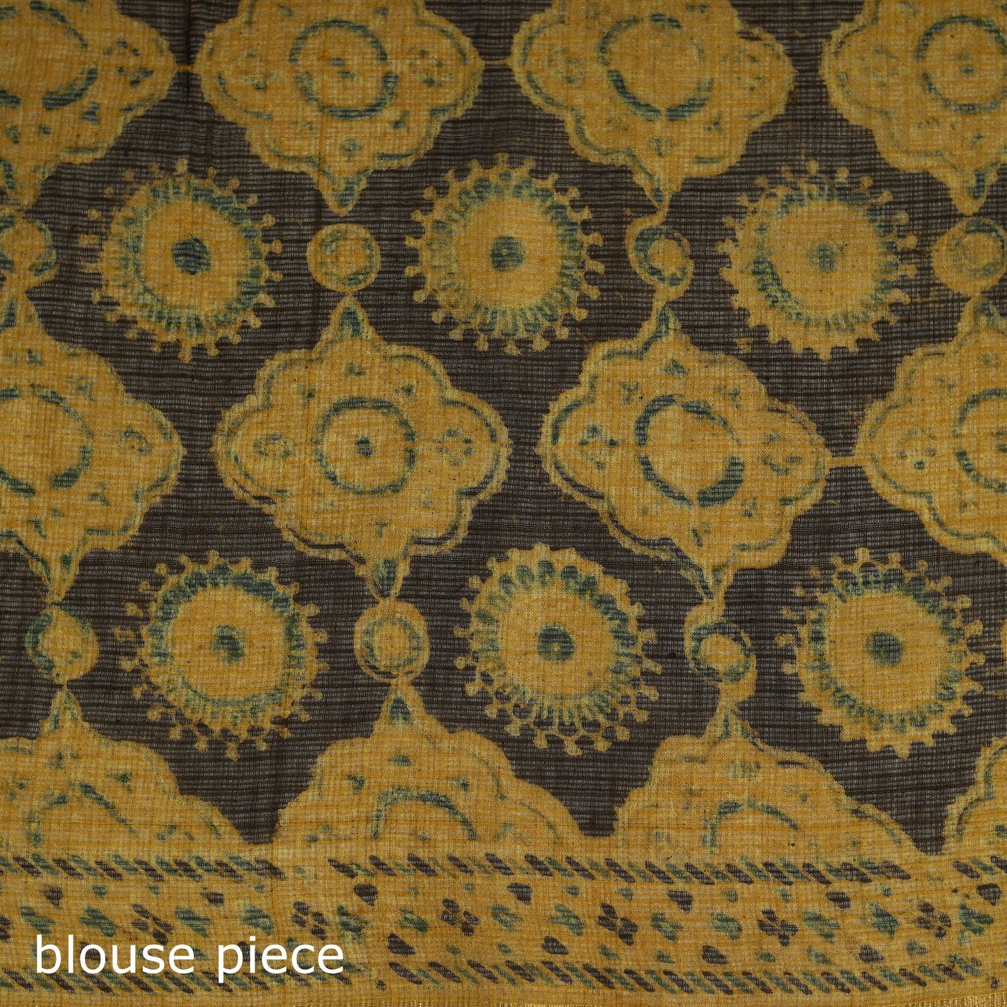 Kutch ajrakh hand block print natural dyed kota doria