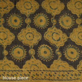 Kutch ajrakh hand block print natural dyed kota doria