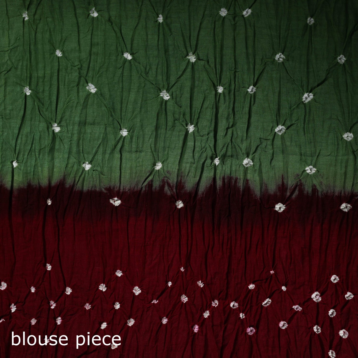 Kutch bandhani tie-dye cotton saree with blouse piece 18