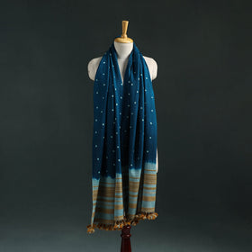 Kutch bandhani tie-dye handwoven merino wool shawl 11