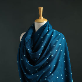 Kutch bandhani tie-dye handwoven merino wool shawl 11