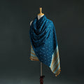 Kutch bandhani tie-dye handwoven merino wool shawl 11