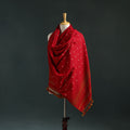 Kutch bandhani tie-dye handwoven merino wool shawl 13