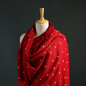 Kutch bandhani tie-dye handwoven merino wool shawl 14