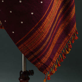 Kutch bandhani tie-dye handwoven merino wool shawl 15