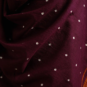 Kutch bandhani tie-dye handwoven merino wool shawl 15