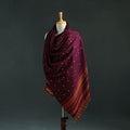 Kutch bandhani tie-dye handwoven merino wool shawl 15