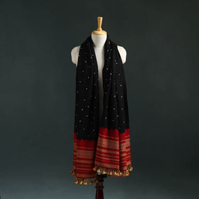Kutch bandhani tie-dye handwoven merino wool shawl 16