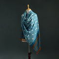 Kutch bandhani tie-dye handwoven merino wool shawl 19