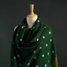 Kutch bandhani tie-dye handwoven merino wool shawl 20