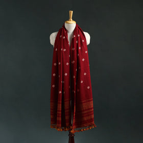 Kutch bandhani tie-dye handwoven merino wool shawl 23