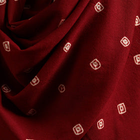Kutch bandhani tie-dye handwoven merino wool shawl 23