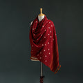 Kutch bandhani tie-dye handwoven merino wool shawl 23