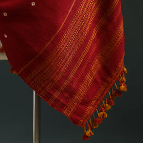Kutch bandhani tie-dye handwoven merino wool shawl 24
