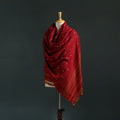 Kutch bandhani tie-dye handwoven merino wool shawl 24