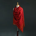 Kutch bandhani tie-dye handwoven merino wool shawl 25