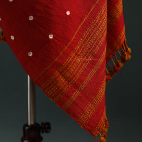 Kutch bandhani tie-dye handwoven merino wool shawl 25