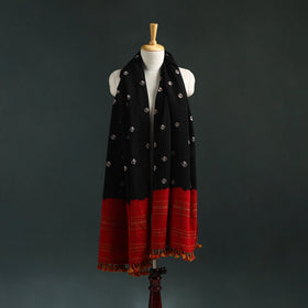 Kutch bandhani tie-dye handwoven merino wool shawl 26