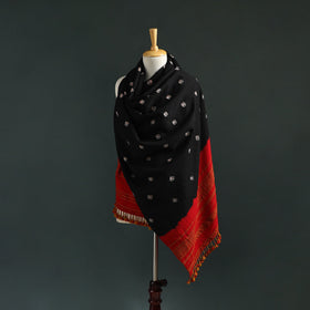 Kutch bandhani tie-dye handwoven merino wool shawl 26