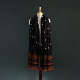 Kutch bandhani tie-dye handwoven merino wool shawl 28