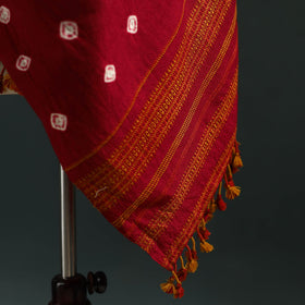 Kutch bandhani tie-dye handwoven merino wool shawl 30