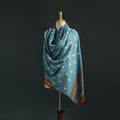 Kutch bandhani tie-dye handwoven merino wool shawl 31
