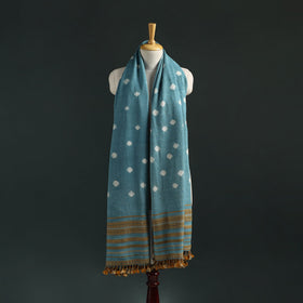 Kutch bandhani tie-dye handwoven merino wool shawl 32