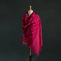 Kutch bandhani tie-dye handwoven merino wool shawl 33