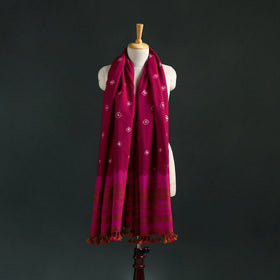 Kutch bandhani tie-dye handwoven merino wool shawl 33