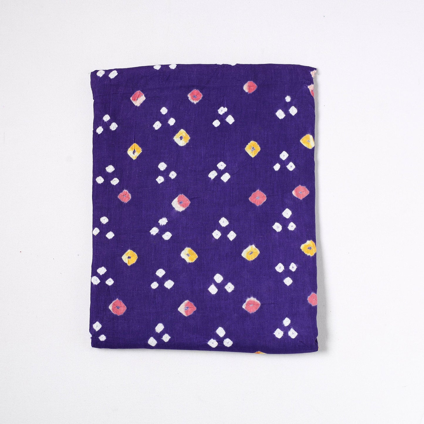  Kutch Bandhani Tie-Dye Satin Cotton Precut Fabric 01 