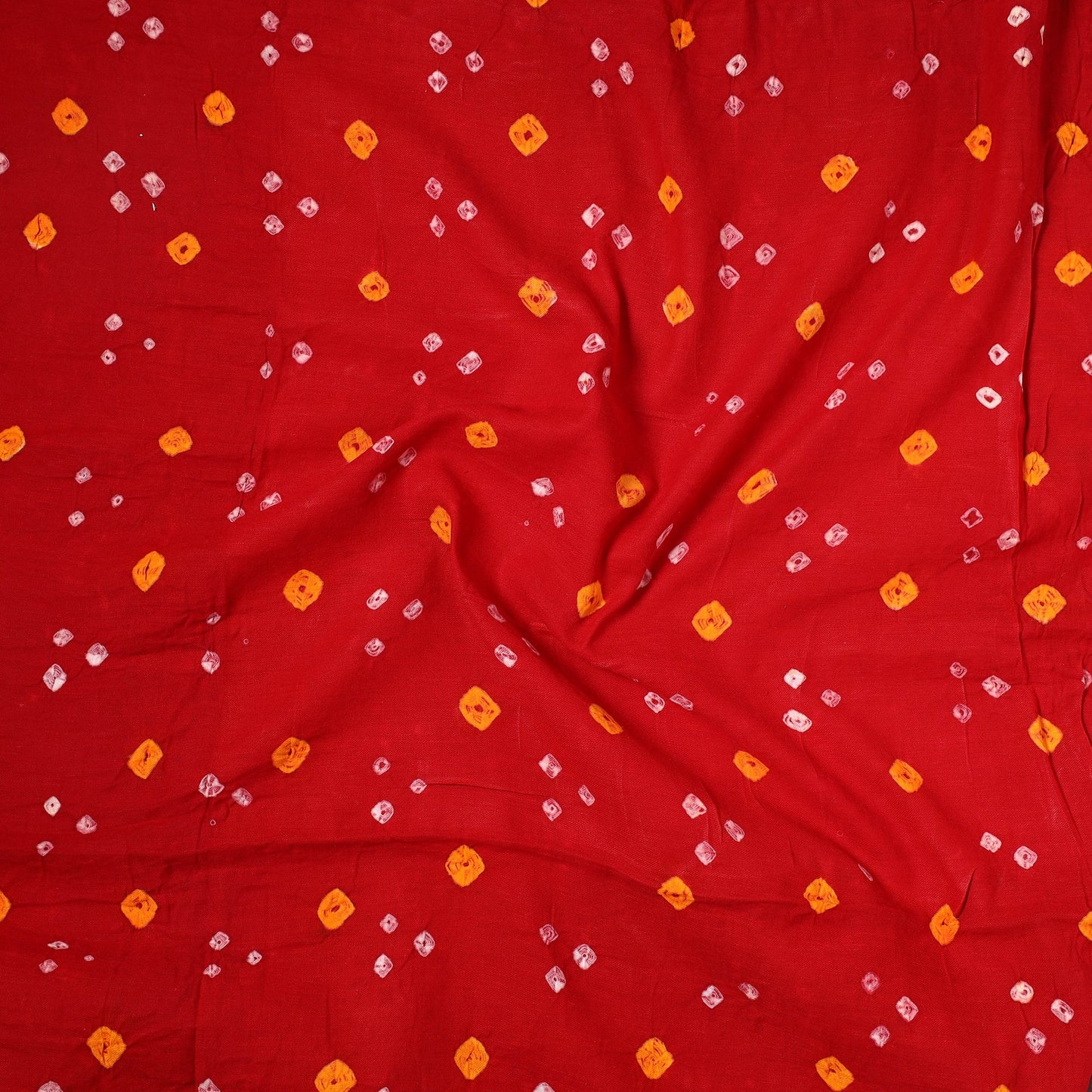  Kutch Bandhani Tie-Dye Satin Cotton Precut Fabric 01 