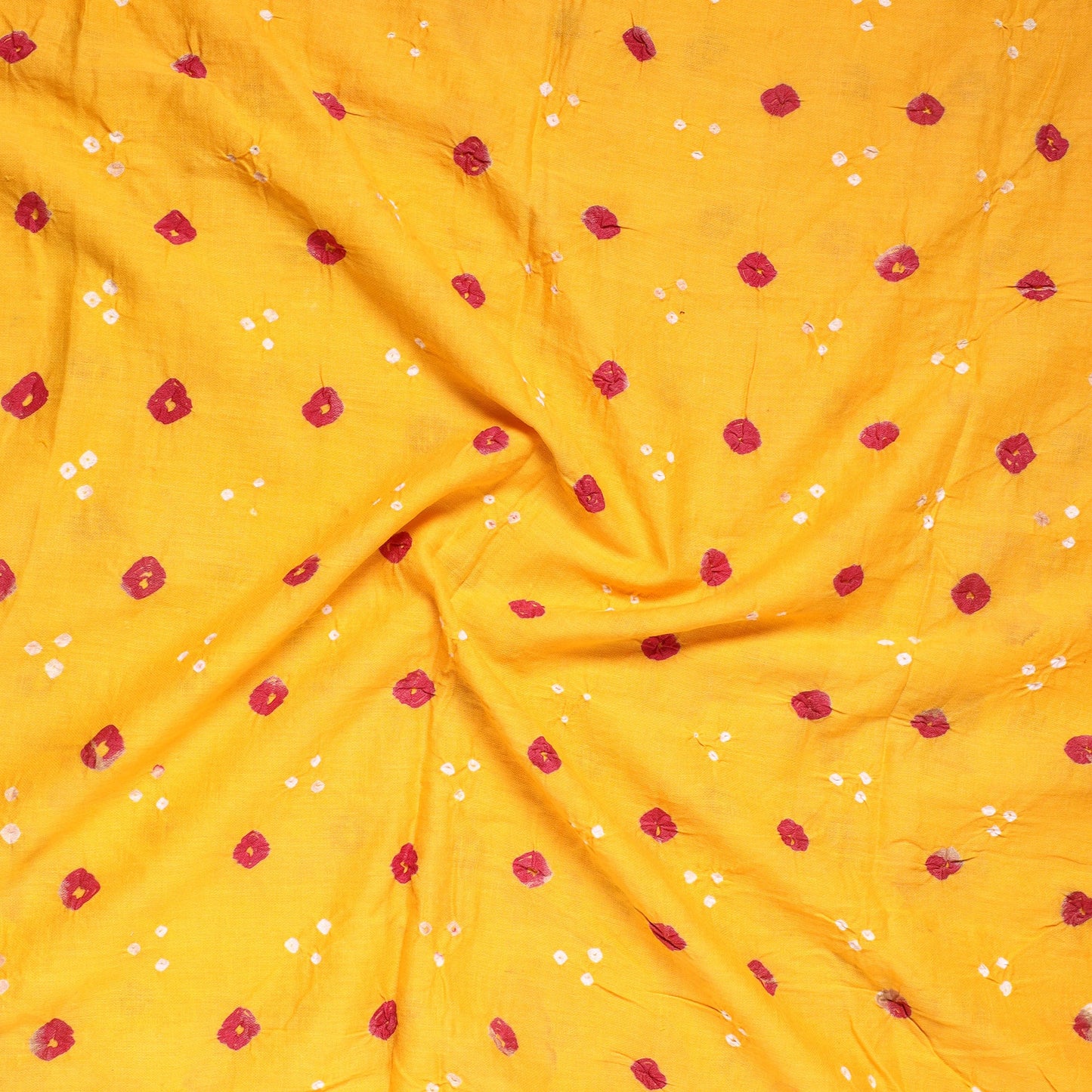  Kutch Bandhani Tie-Dye Satin Cotton Precut Fabric 01 