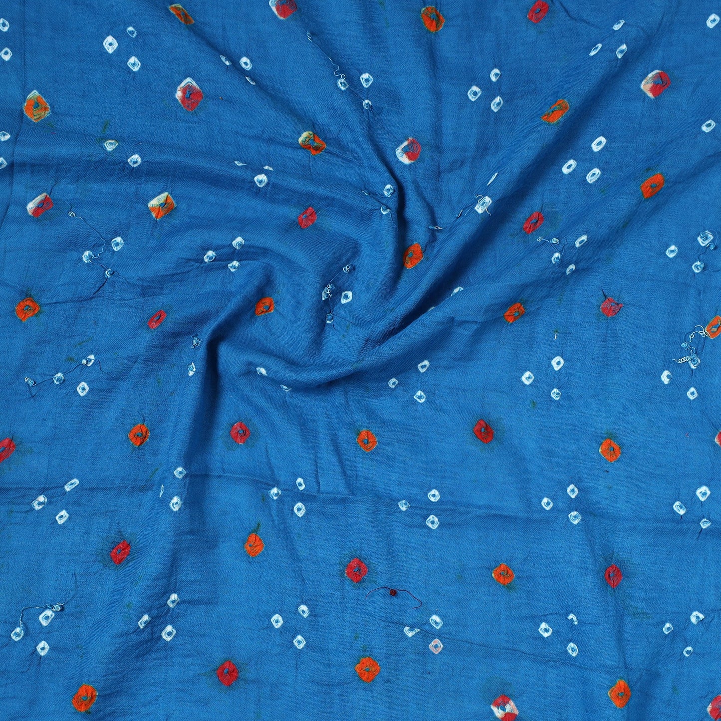  Kutch Bandhani Tie-Dye Satin Cotton Precut Fabric 01 