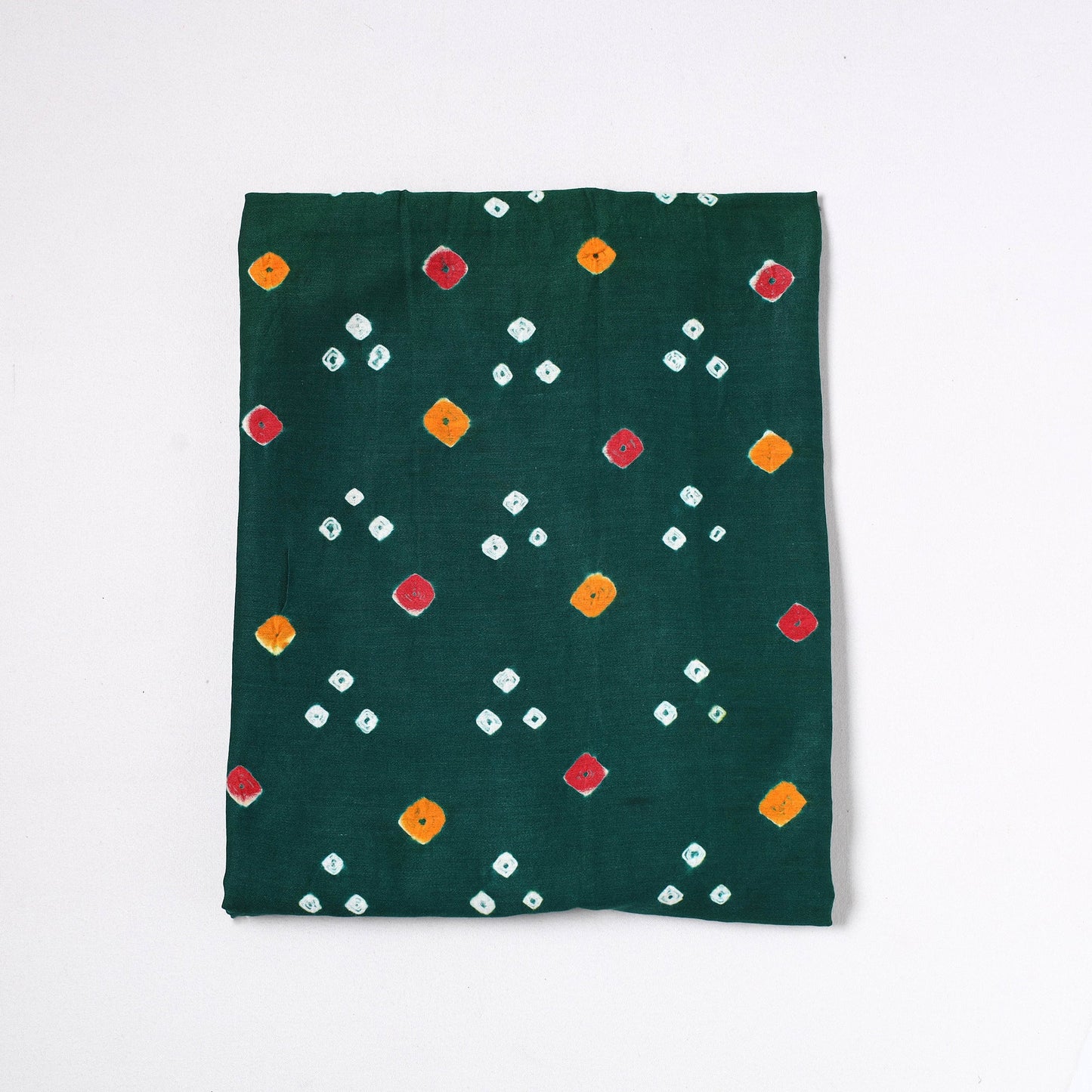  Kutch Bandhani Tie-Dye Satin Cotton Precut Fabric 01 
