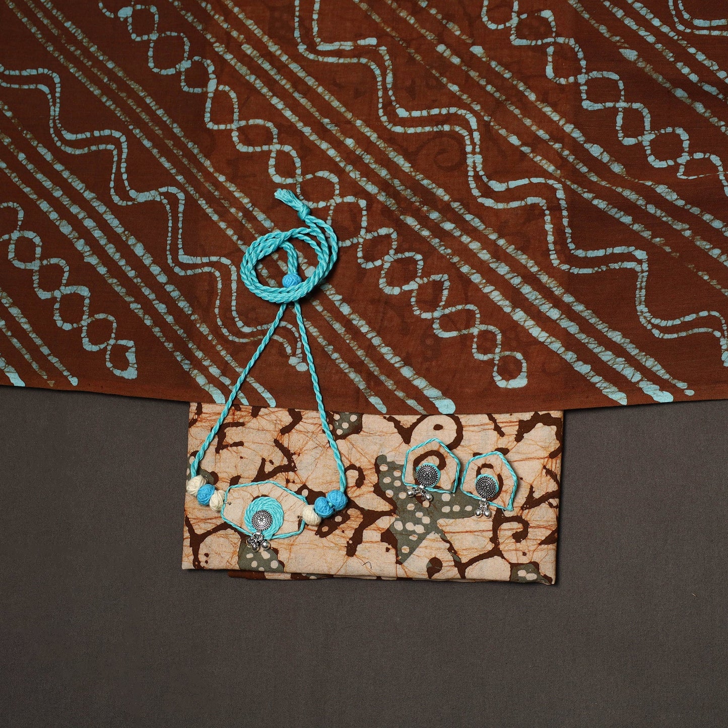 Kutch batik cotton 2pc unstitched dress material