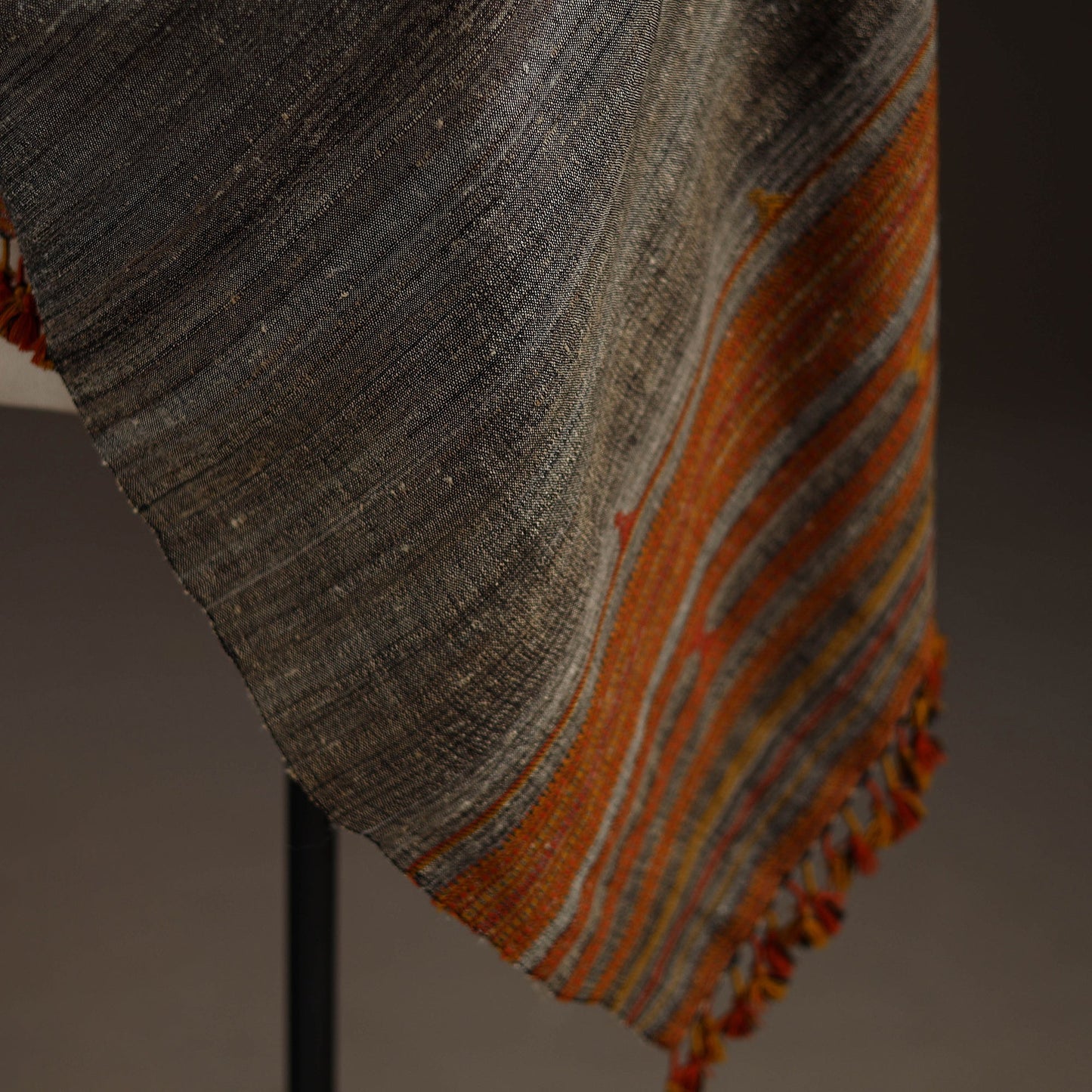 Kutch bhujodi handwoven handspun merino wool x tussar silk