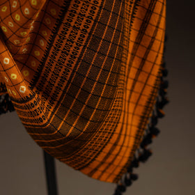 Kutch bhujodi handwoven merino wool bandhani tie-dye shawl