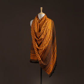 Kutch bhujodi handwoven merino wool bandhani tie-dye shawl