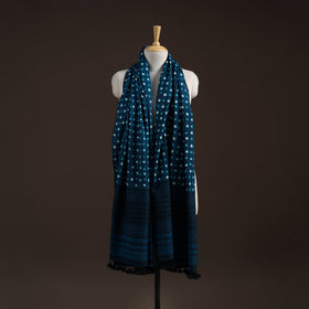 Kutch bhujodi handwoven merino wool bandhani tie-dye shawl